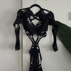 Thistle and Spire Black Cutout Bodycon bodysuit